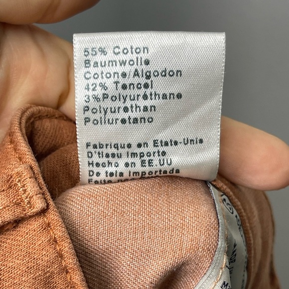 AG Adriano Goldschmied Stevie Ankle Jeans Burnt Orange Size 27 Slim Fit - Picture 14 of 14